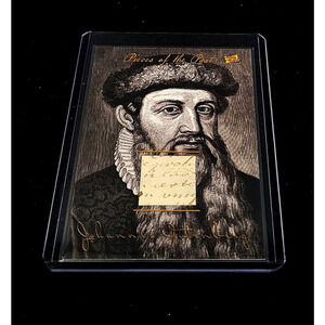 Authentic Johannes Gutenberg Handwriting Relic Piece of History 1st Bible